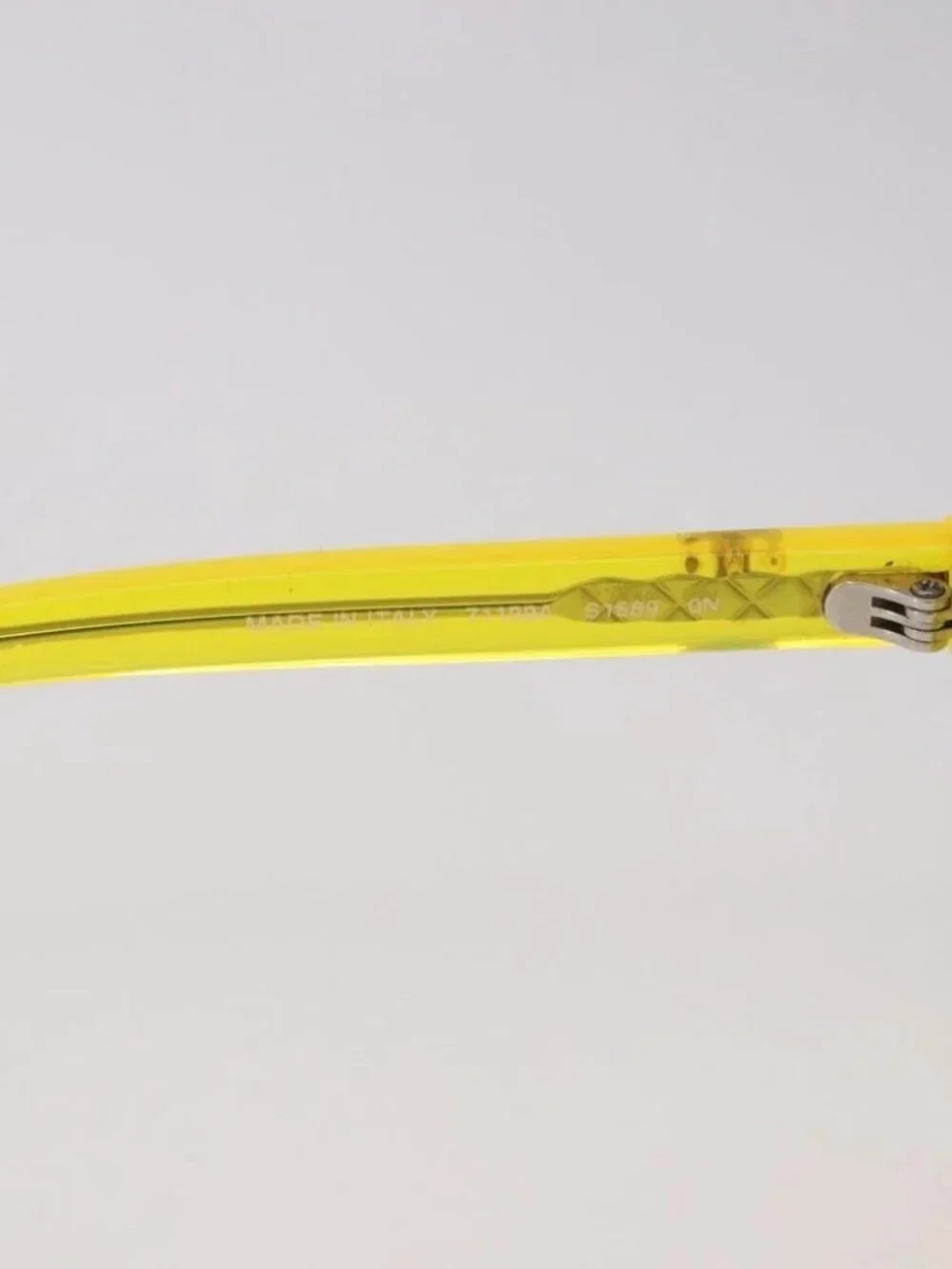 CHANEL Sunglasses Plastic Yellow CC Auth 184281M